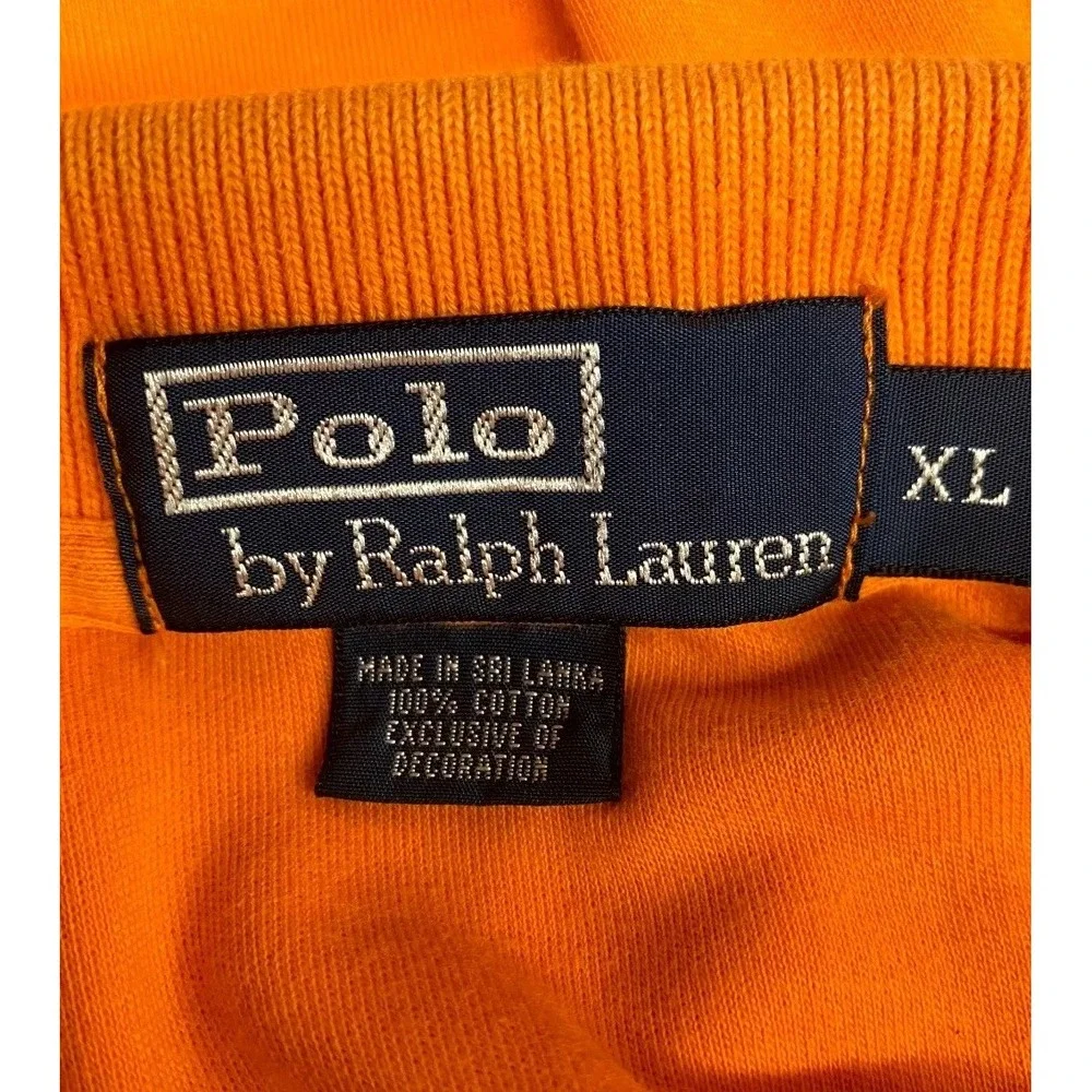 Polo Ralph Lauren Polo Shirt Mens XL Orange Pony Logo Sport Tennis Performance